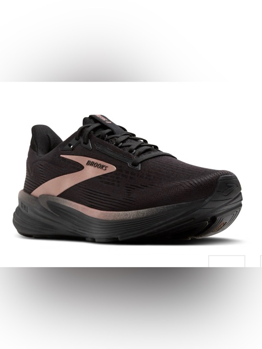 BROOKS WOMENS REVEL 8 RUNNING SHOE Black & Rose Gold 6.5